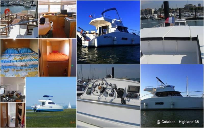 Location de bateau catamaran à moteur jusqu'à 11 personnes Arcachon